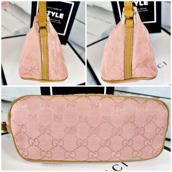 |SOLD| Gucci Pink Monogram Boat Pochette Handbag - Picture 7 of 9